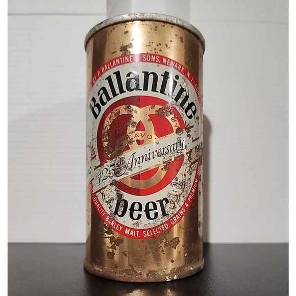 empty, SEALED BALLANTINE 125th Anniversary U zip Tab BEER CAN 1965 034-09 - Picture 2 of 6